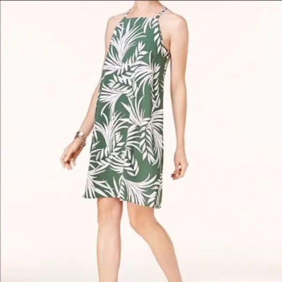 alfani green dress Alfani Petite Printed Bell Sleeve Shift Dress – USAFashion main image 0